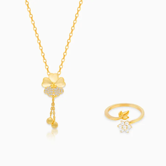 Golden Flower Girl Set