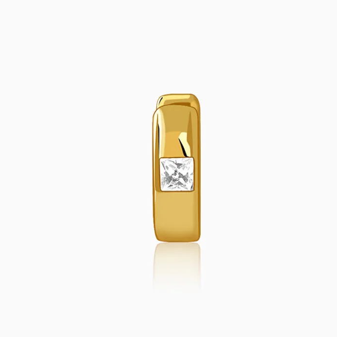 Golden Flux Hoop Earring For Him