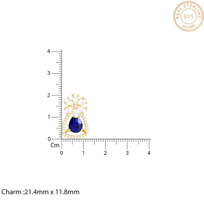 Golden Forever In Blue Earrings