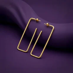 Golden Frame Glow Earrings