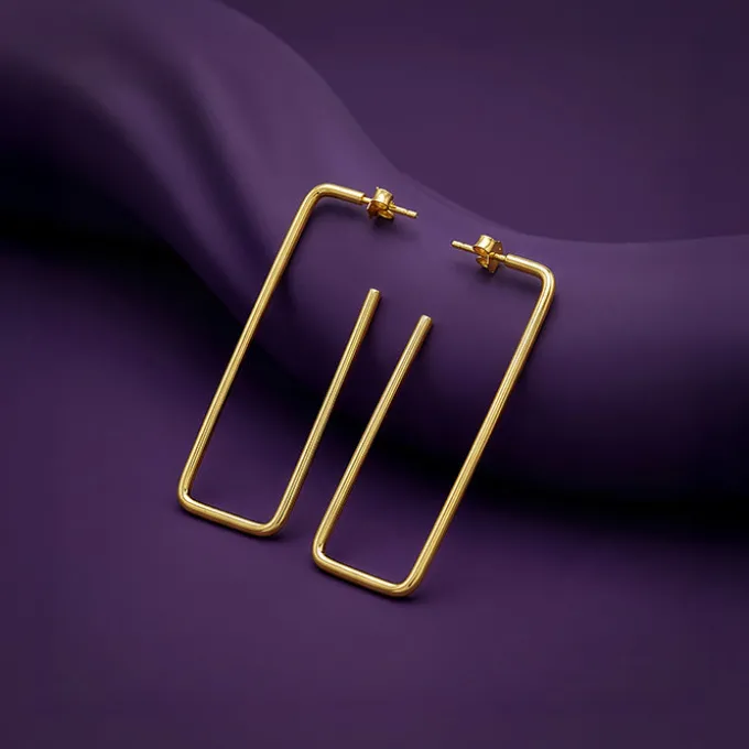 Golden Frame Glow Earrings