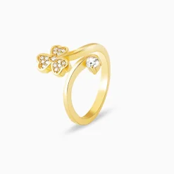 Golden Fresh Spring Blossom Ring