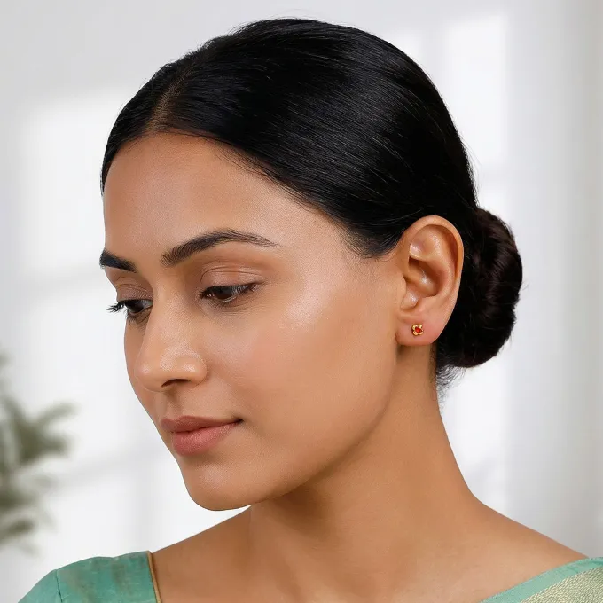 Golden Frigg Stud Earrings