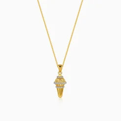 Golden Gadadhari Pendant With Box Chain For Him