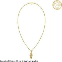 Golden Gadadhari Pendant With Box Chain For Him