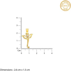 Golden Ganesha Trunk Pendant With Link Chain