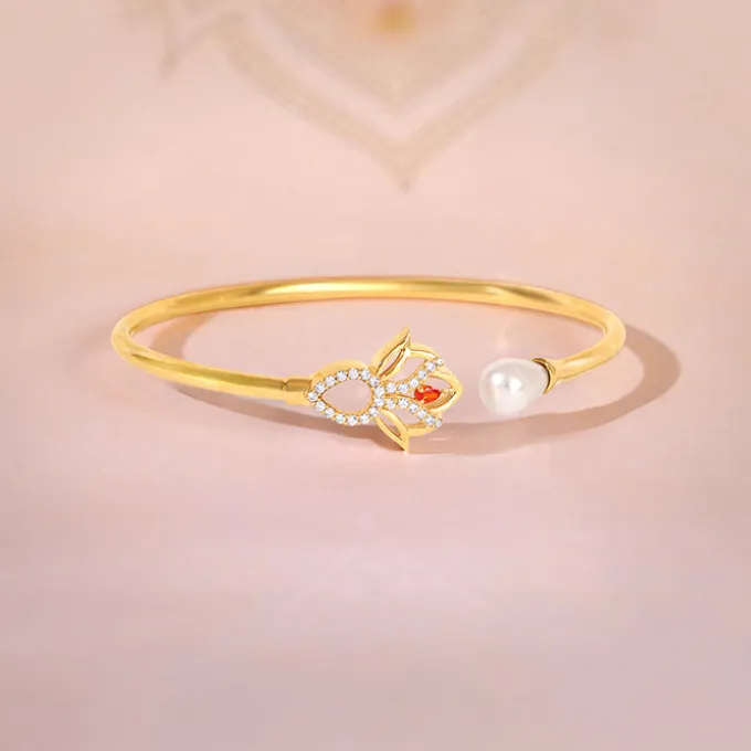 Golden Gauri Cuff Bracelet
