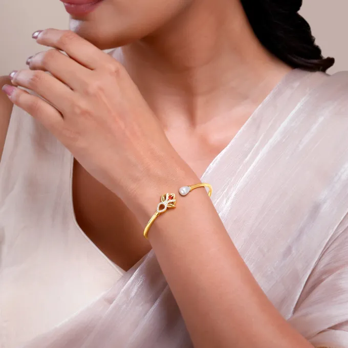Golden Gauri Cuff Bracelet