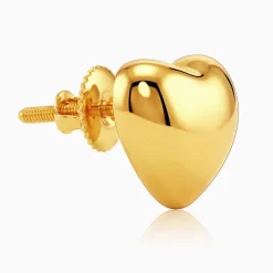 Golden Gentle Heart Studs