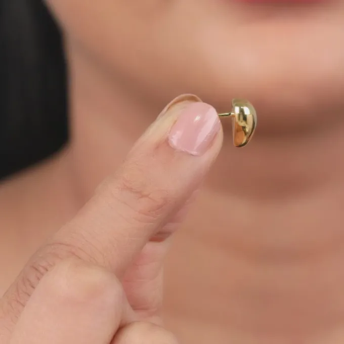 Golden Gentle Heart Studs