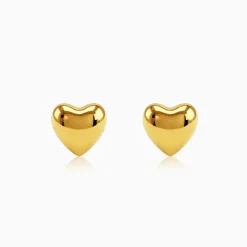 Golden Gentle Heart Studs