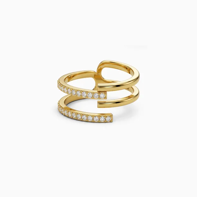 Golden GeoLuxe Ring