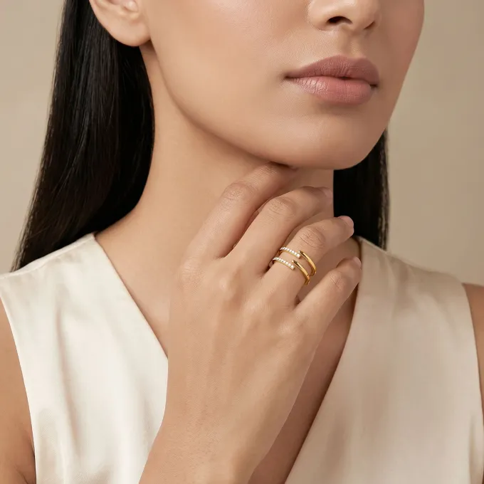 Golden GeoLuxe Ring