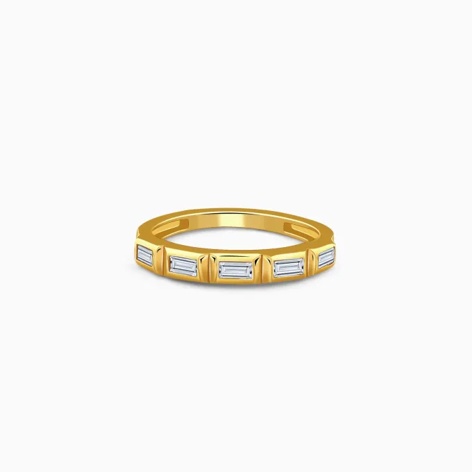 Golden Geometric Band For Him (Size 21)