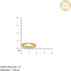 Golden Geometric Band For Him (Size 21)