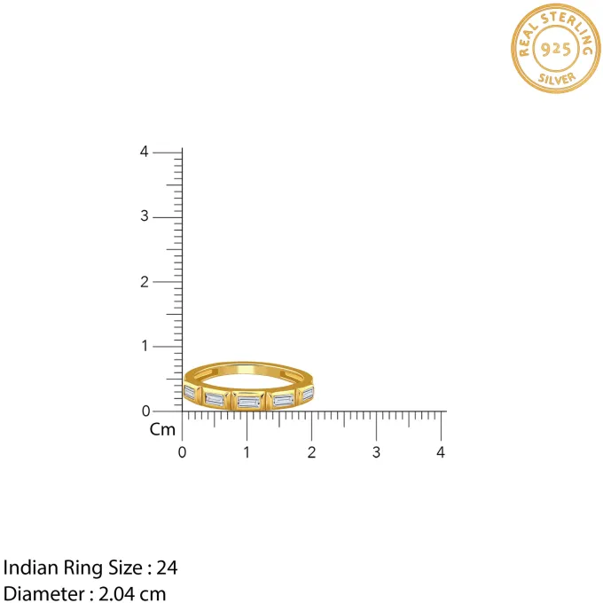 Golden Geometric Band For Him (Size 24)