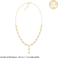 Golden Glinting Joy Zircon Pendant
