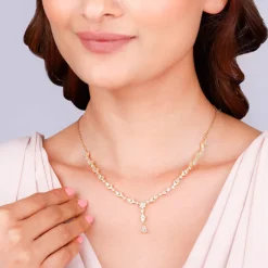 Golden Glinting Joy Zircon Pendant