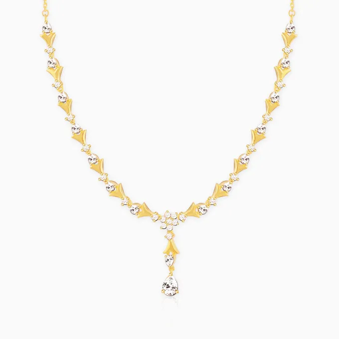 Golden Glinting Joy Zircon Pendant