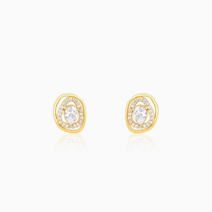 Golden Glittering Earrings