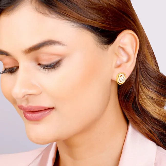 Golden Glittering Earrings