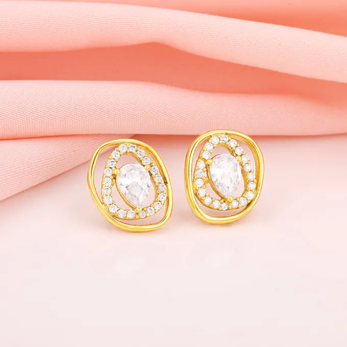 Golden Glittering Earrings