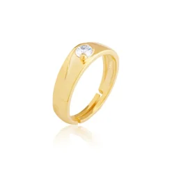 Golden Glowing in Love Couple Rings