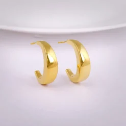Golden Half Moon Earrings