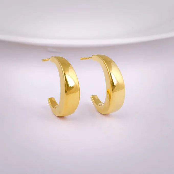 Golden Half Moon Earrings