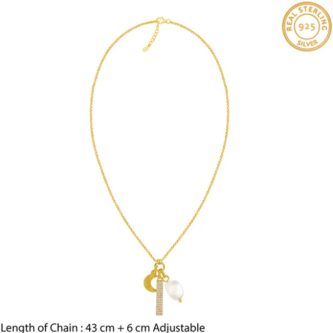 Golden Half Moon Necklace