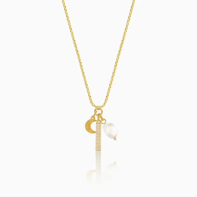 Golden Half Moon Necklace