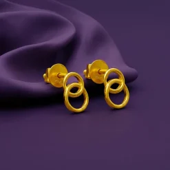 Golden Halo Cascade Earrings