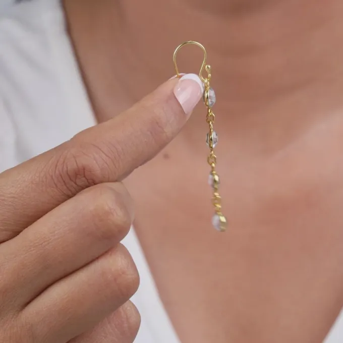 Golden Halo Drift Dangler Earrings