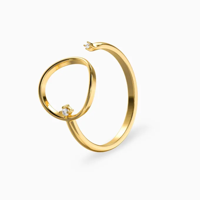 Golden Halo Frame Ring (Size 14)