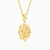 Golden Hanuman Gada Pendant With Box Chain
