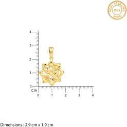 Golden Hanuman Gada Pendant With Box Chain