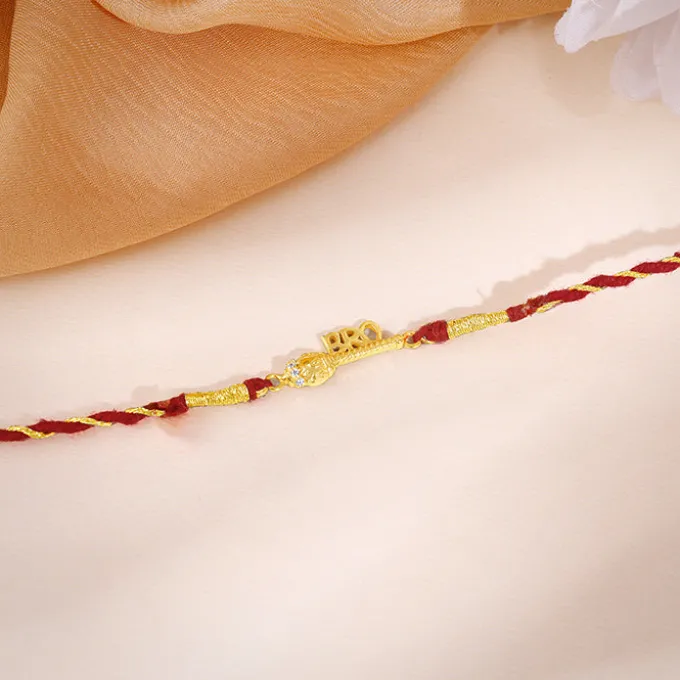 Golden Hanuman Gadha Rakhi