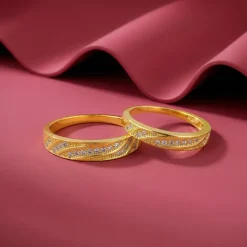 Golden Harmony Couple Rings