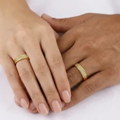 Golden Harmony Couple Rings