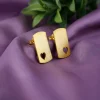 Golden Heart Aura Stud Earrings