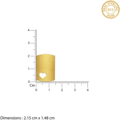 Golden Heart Aura Stud Earrings
