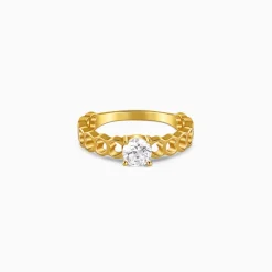 Golden Heart Cut-Out Ring
