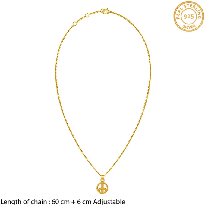 Golden Heavenly Peace Pendant With Box Chain For Him
