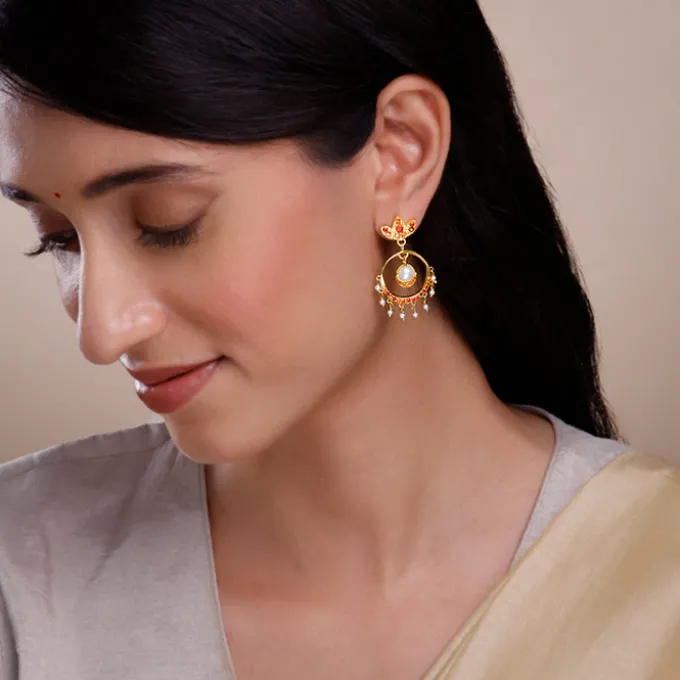 Golden Hera Chandbali Earrings