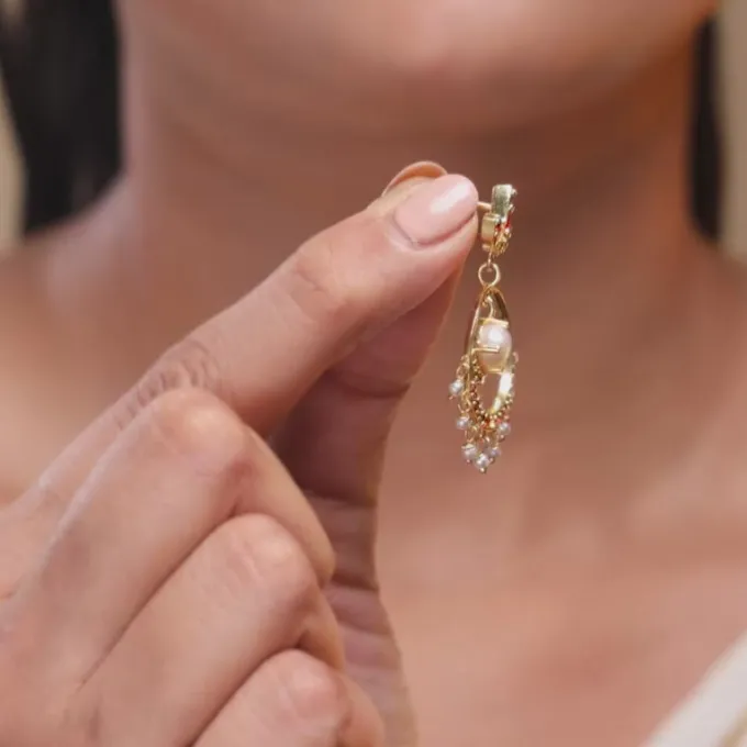Golden Hera Chandbali Earrings