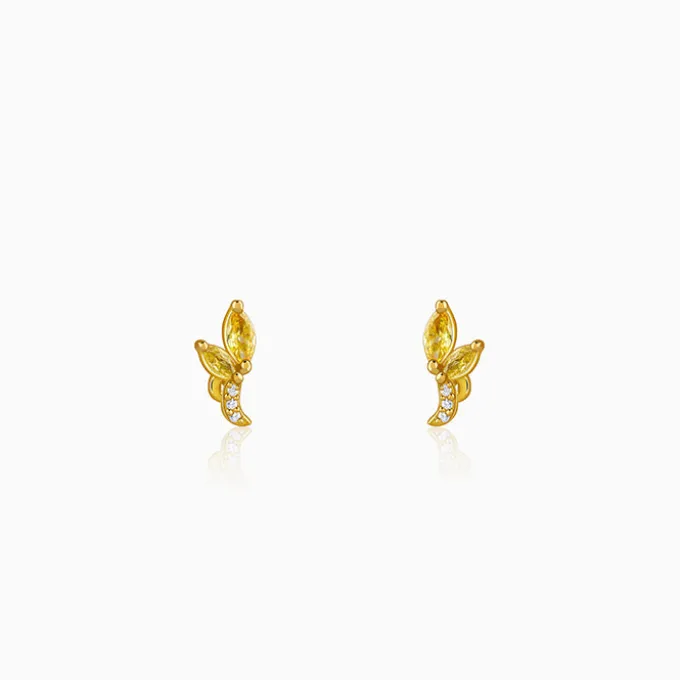 Golden Honey Stud Earrings
