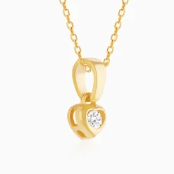 Golden Imagine Hearts Pendant With Link Chain