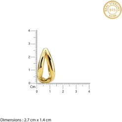 Golden Interlocked Hoop Earrings