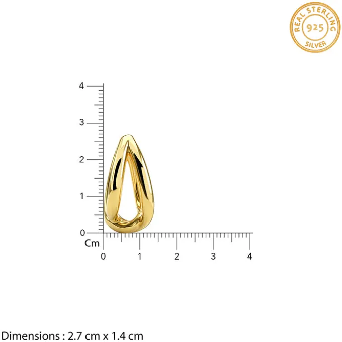 Golden Interlocked Hoop Earrings