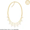Golden Jacqeline Pearl Layered Necklace